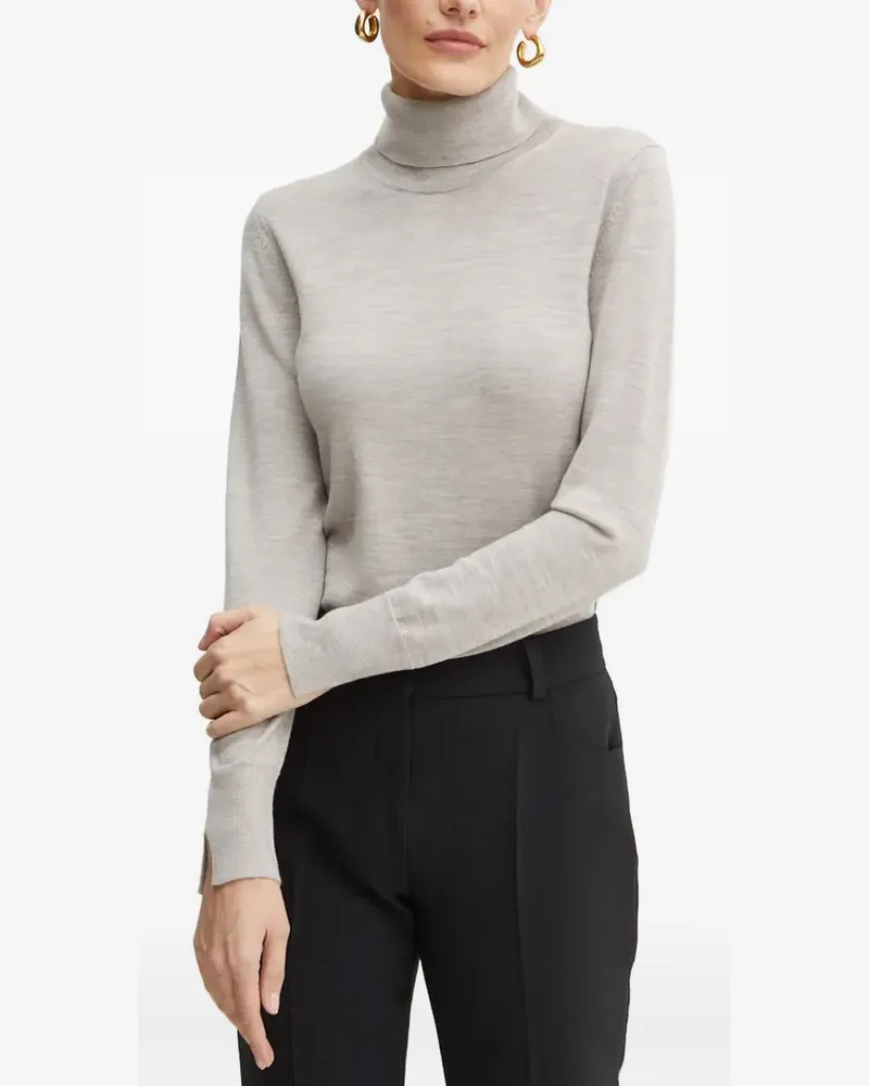 HUGO BOSS Fasecta Rollkragenpullover - Grau Grau