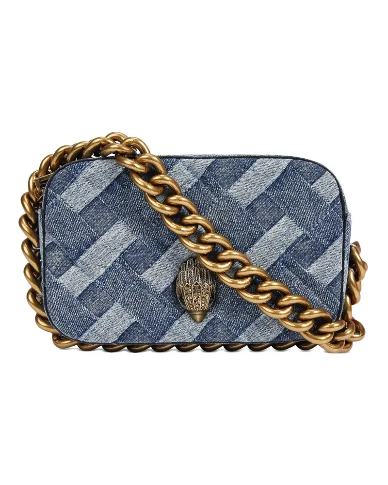 Kurt Geiger Kleine Kensington Jeans-Umhängetasche mit Kettenriemen - Blau Blau
