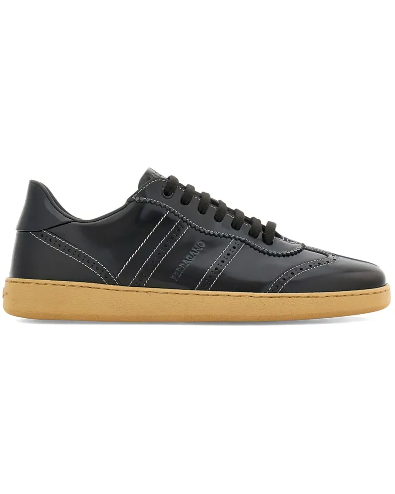 Ferragamo Sneakers mit Logo-Prägung - Schwarz Schwarz