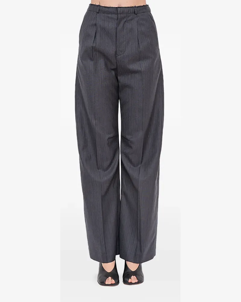 Maison Margiela Oversized-Hose mit Nadelstreifen - Grau Grau