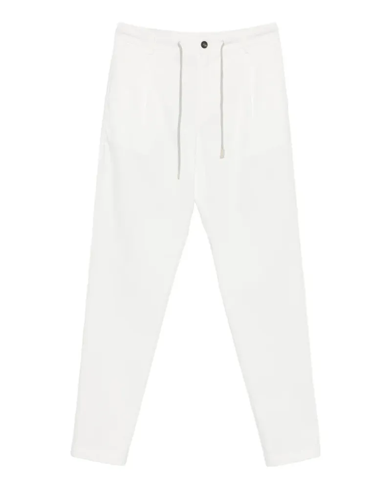 Eleventy Bundfaltenhose mit Kordelzug - Weiß Weiß