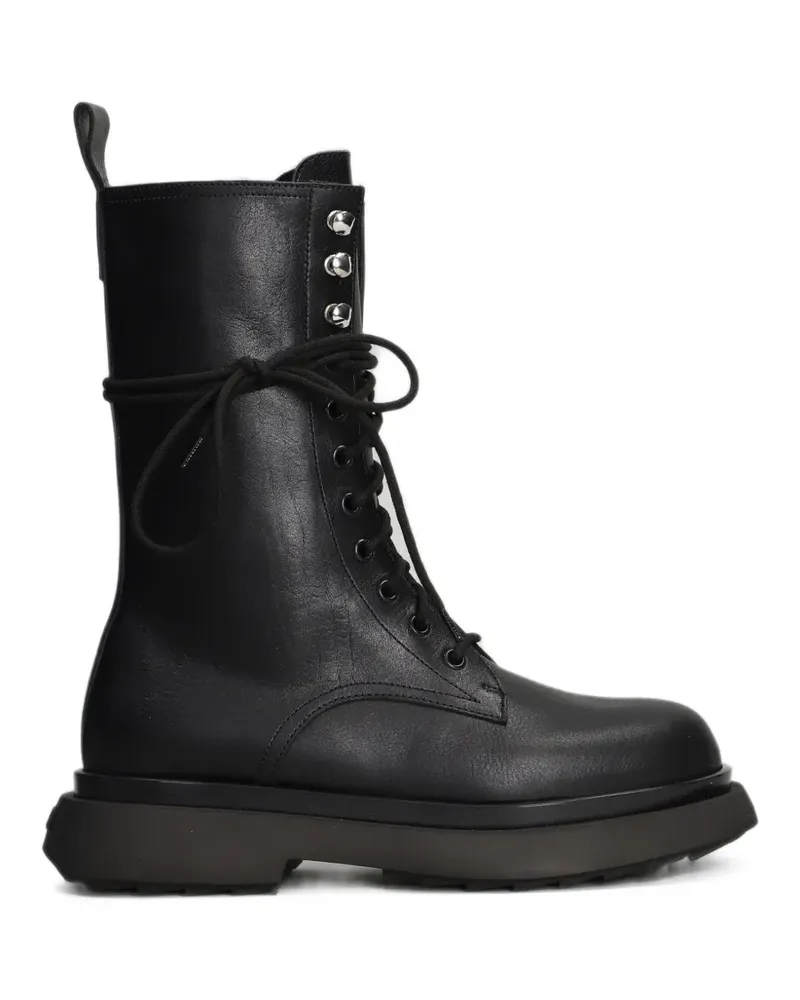 3JUIN Gio Schnürstiefel mit Nieten - Schwarz Schwarz