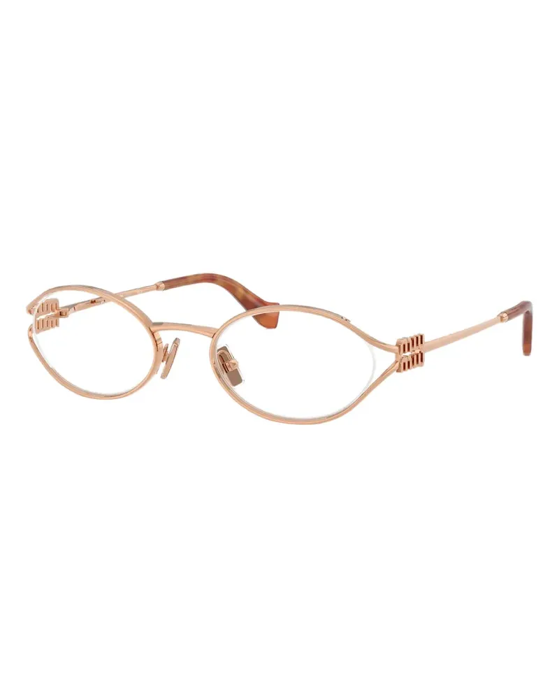 Miu Miu Brille mit geometrischem Gestell - Gold Gold