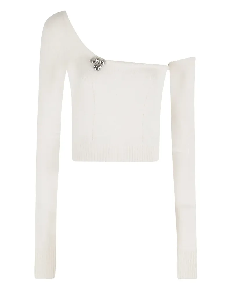 Blumarine Verziertes Oberteil - Weiß Weiß