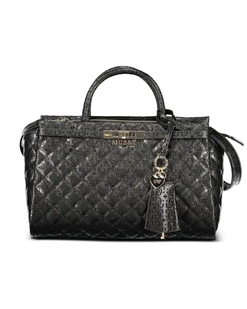 Guess Gesteppter Idra 4G Tote Bag mit Logo - Schwarz Schwarz