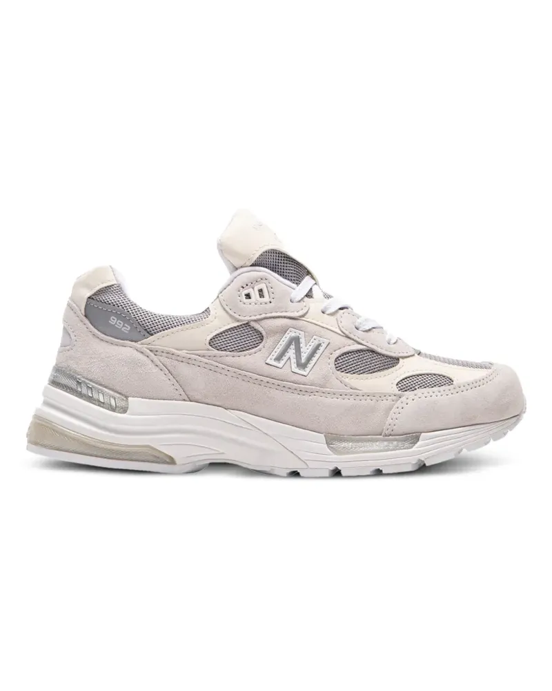 New Balance 992 mesh leather sneakers - Nude Nude