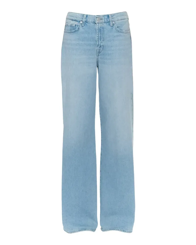7 for all mankind zip fly wide-leg jeans - Blau Blau