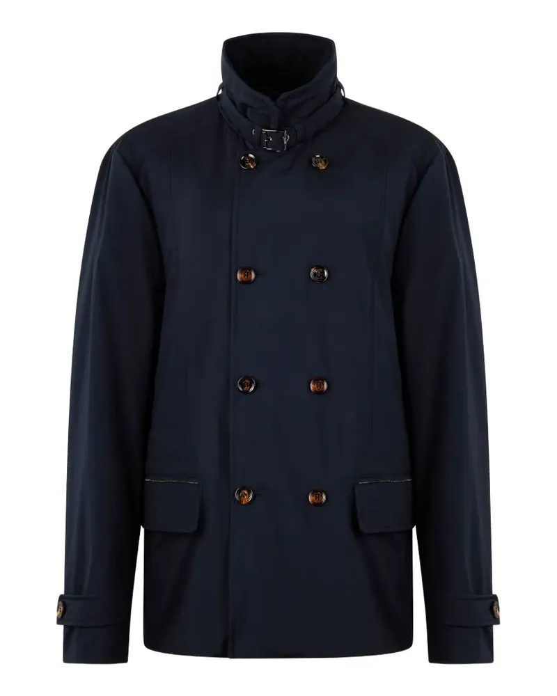 MOORER Cabanjacke mit Schnallenkragen - Blau Blau