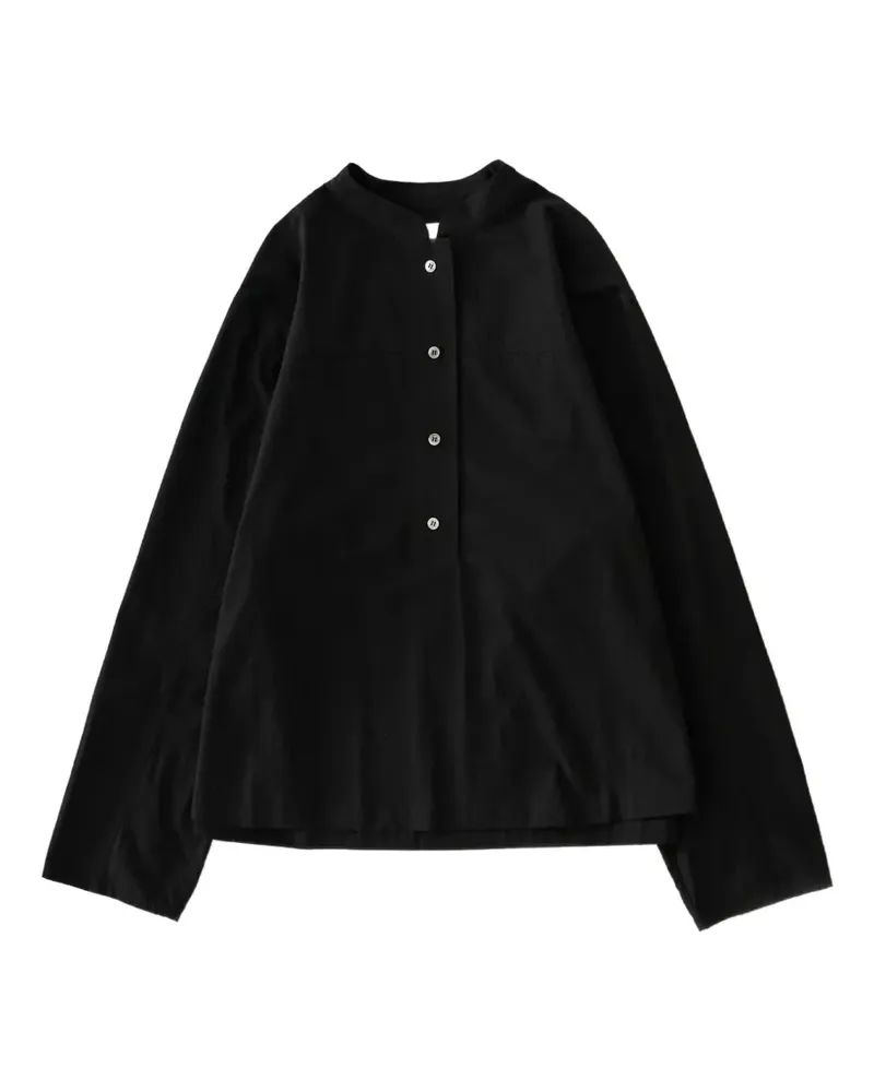 Studio Nicholson Vega half-button shirt - Schwarz Schwarz