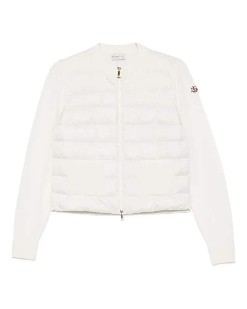 Moncler quilted zip-up sweater - Nude Nude