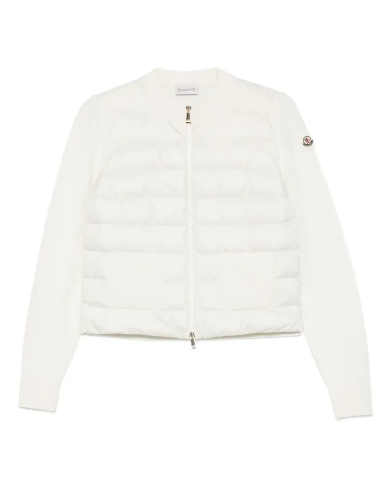 Moncler quilted zip-up sweater - Nude Nude