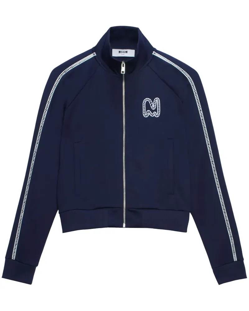 MSGM Sweatshirt mit Streifendetail - Blau Blau