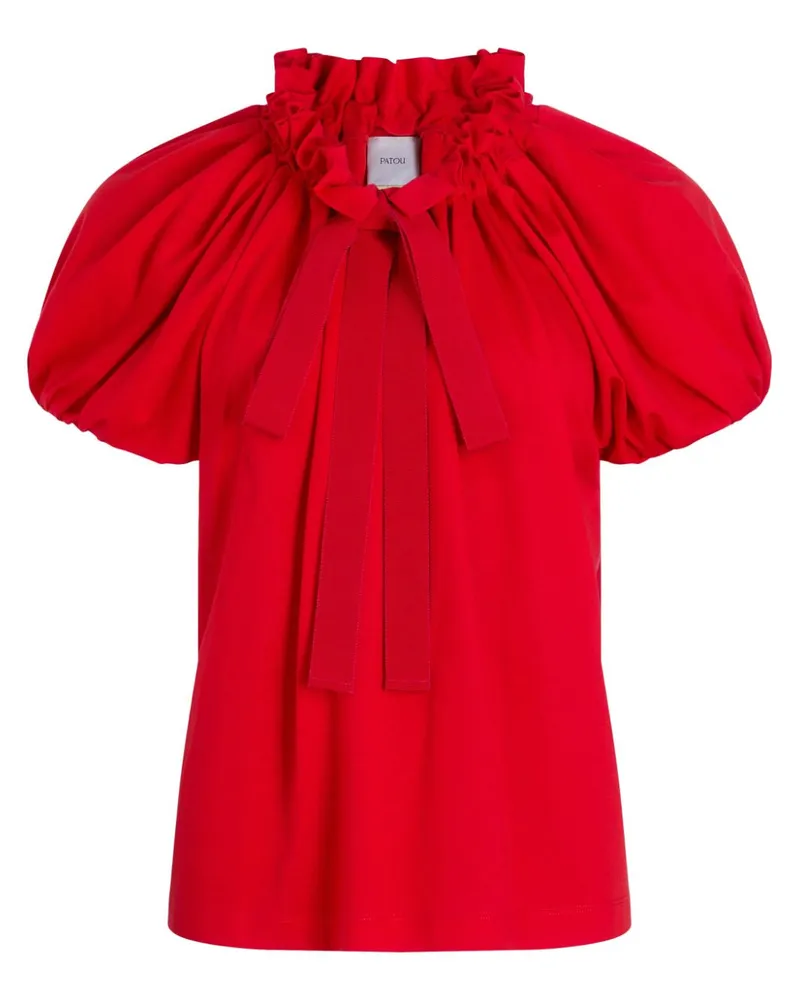 Patou T-Shirt aus Bio-Baumwolle mit Kordelzug - Rot Rot