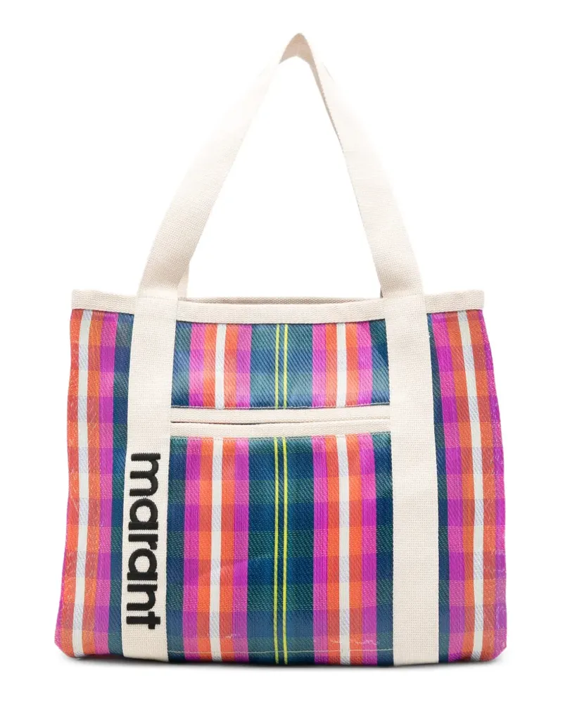 Isabel Marant plaid tote bag - Blau Blau