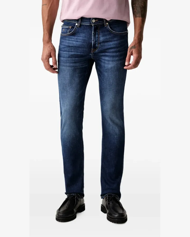 Karl Lagerfeld Ausgeblichene Slim-Fit-Jeans - Blau Blau