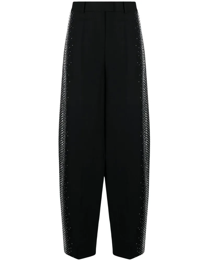 ATTICO Jagger High-Waist-Hose mit weitem Bein - Schwarz Schwarz