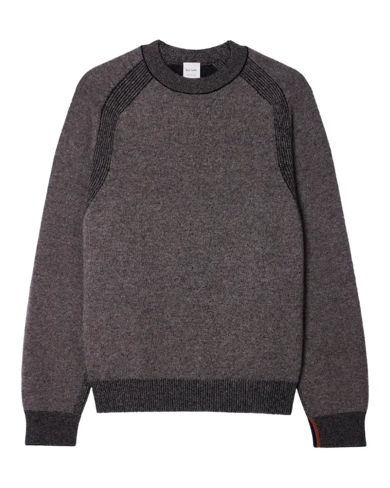 Paul Smith crew-neck panelled sweater - Grau Grau