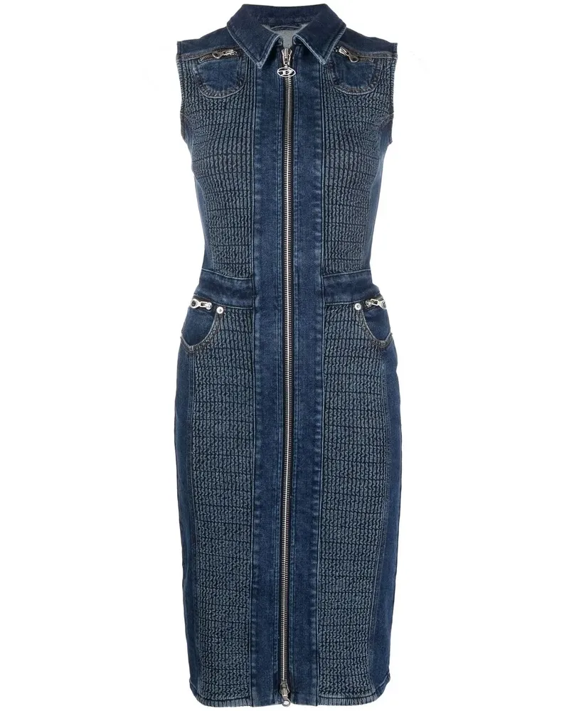 Diesel Jeanskleid mit Reißverschluss - Blau Blau