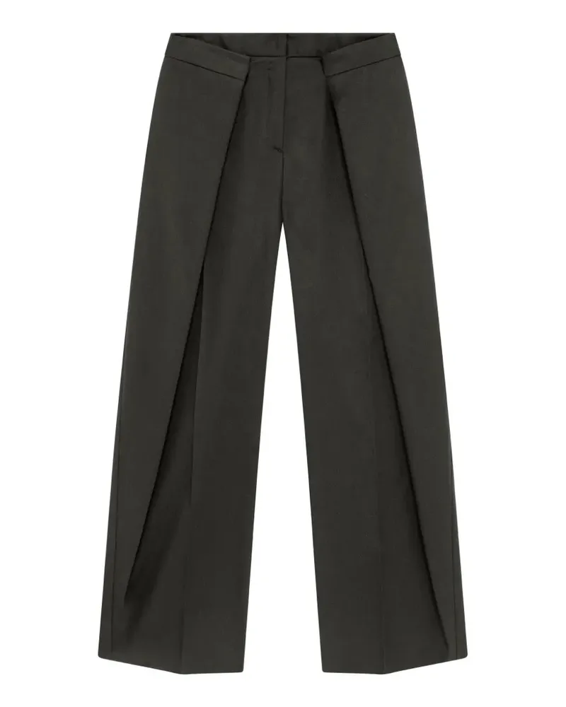 MSGM Wide-Leg-Hose mit Bundfalten - Grün Grün