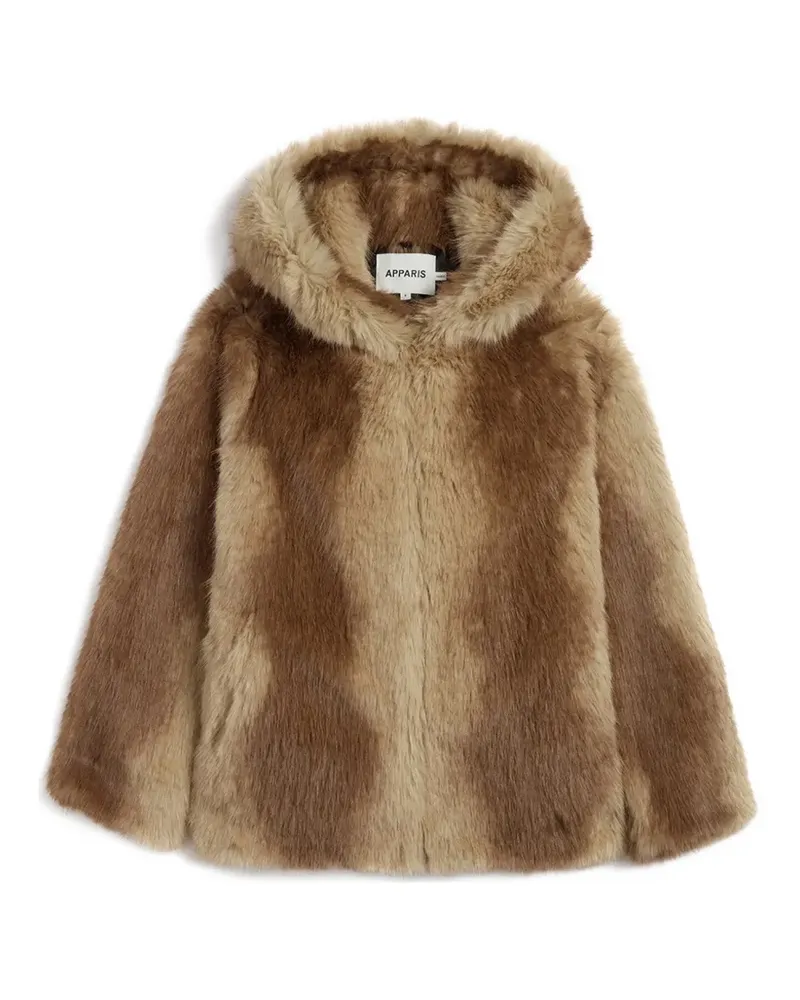 APPARIS Katin faux-fur hooded coat - Braun Braun