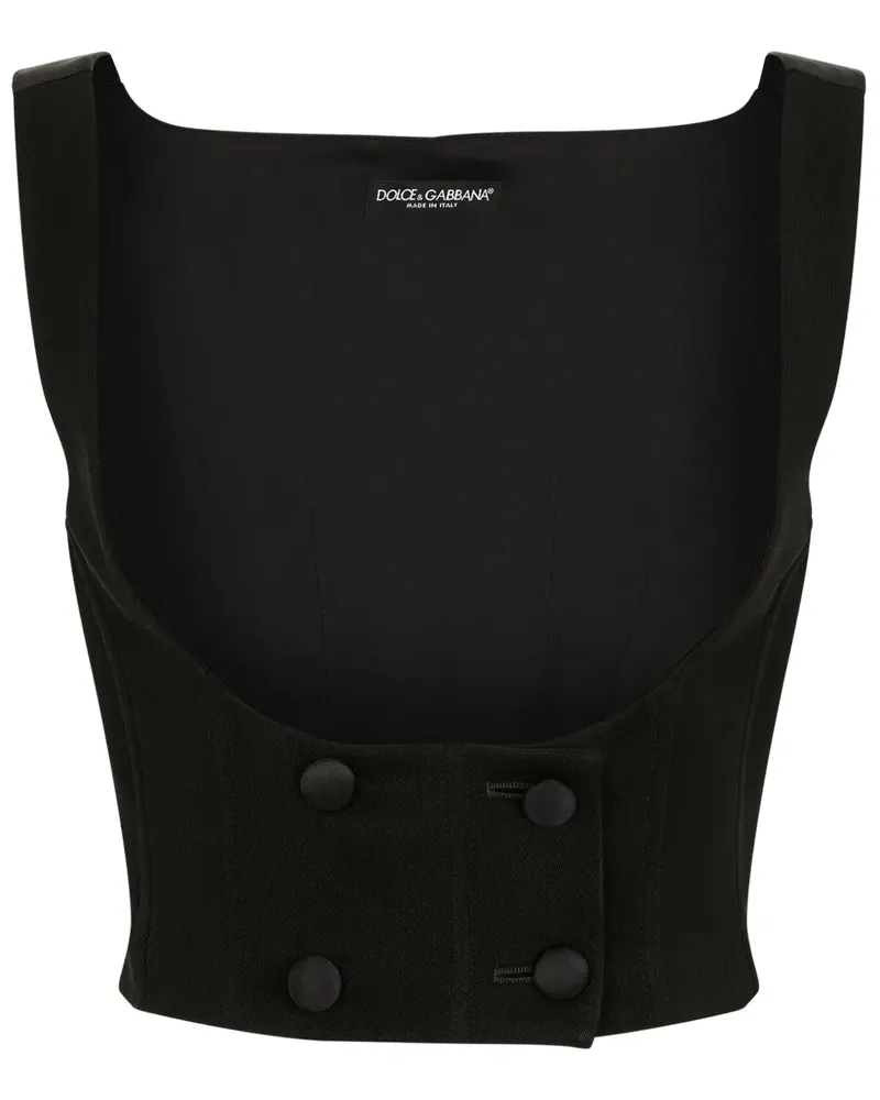Dolce & Gabbana Doppelreihige Weste - Schwarz Schwarz