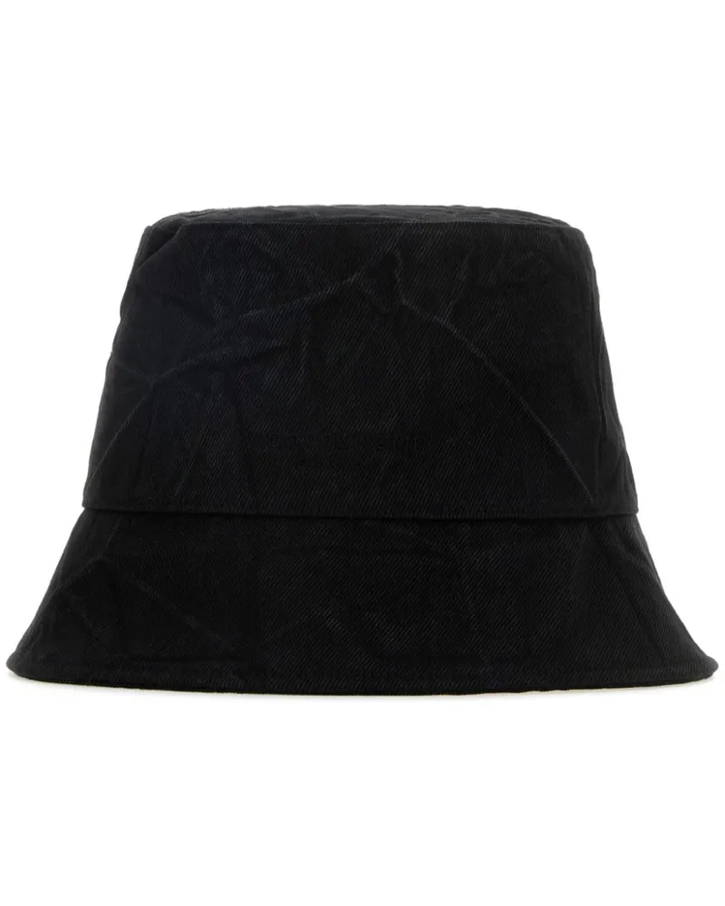 Wooyoungmi Jeans-Fischerhut mit Knitteroptik - Schwarz Schwarz