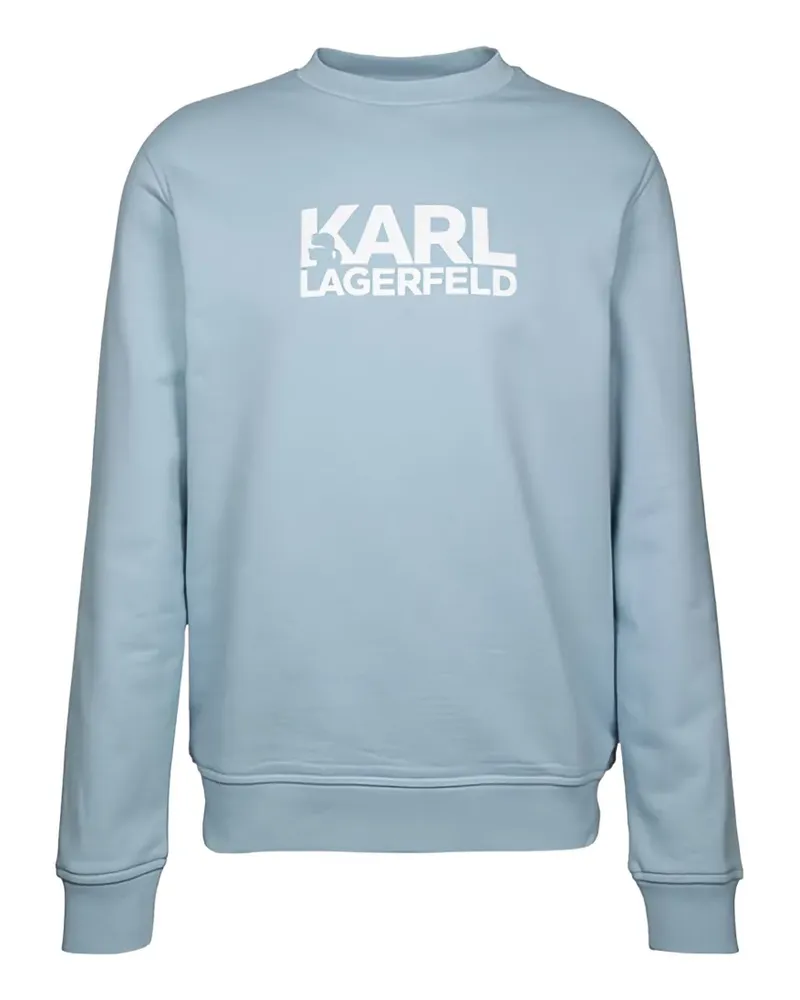 Karl Lagerfeld logo-print crew-neck sweater - Blau Blau