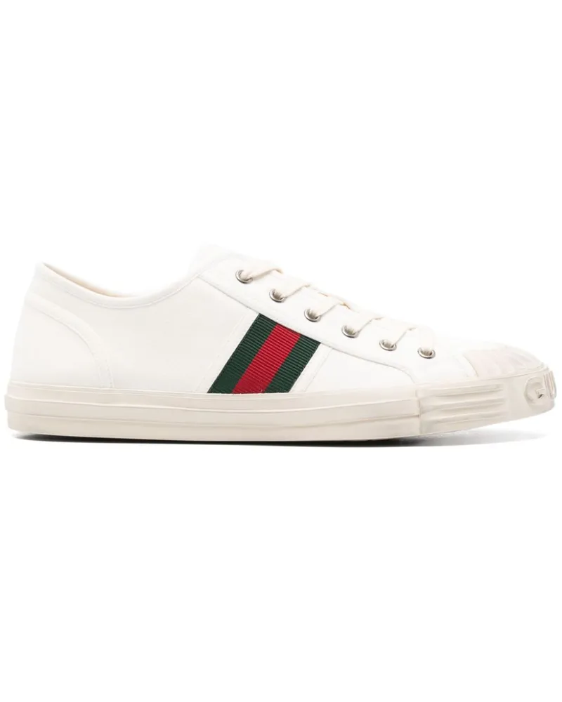 Gucci Sneakers mit Webstreifen - Weiß Weiß