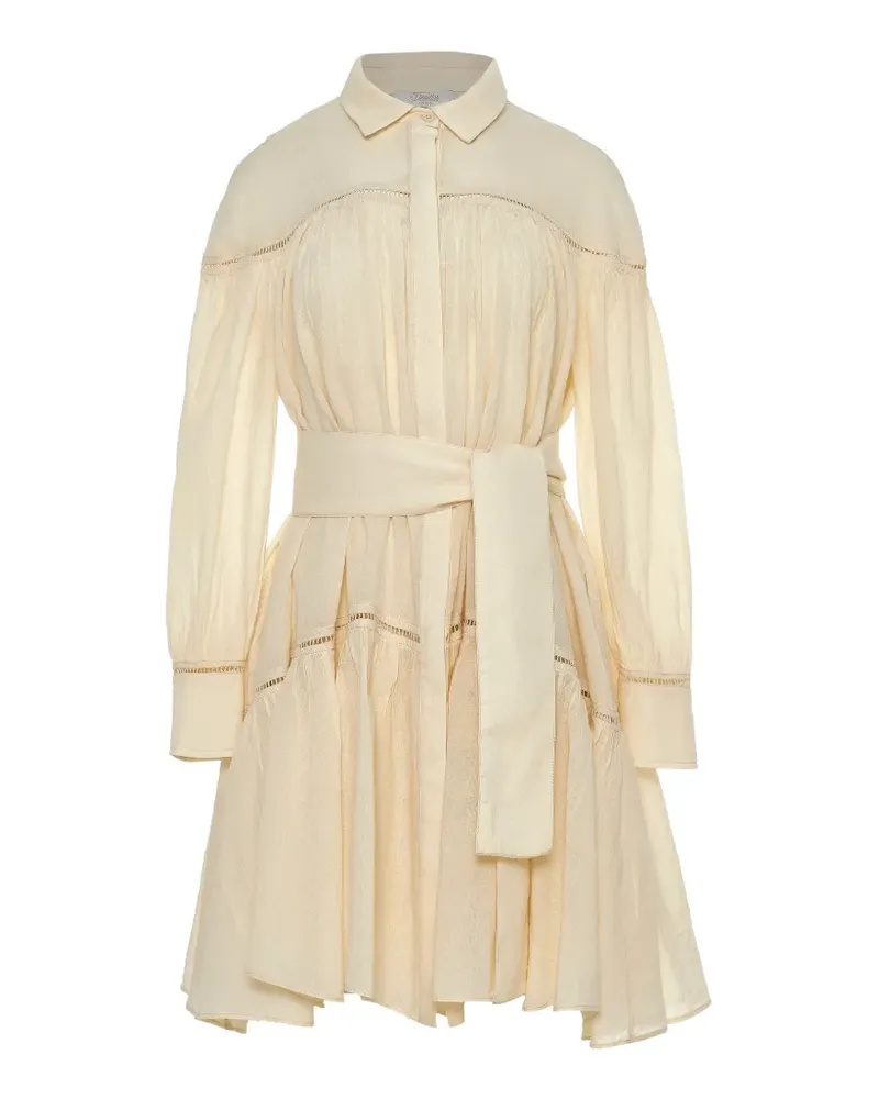 Devotion Sail belted ruffled mini dress - Weiß Weiß