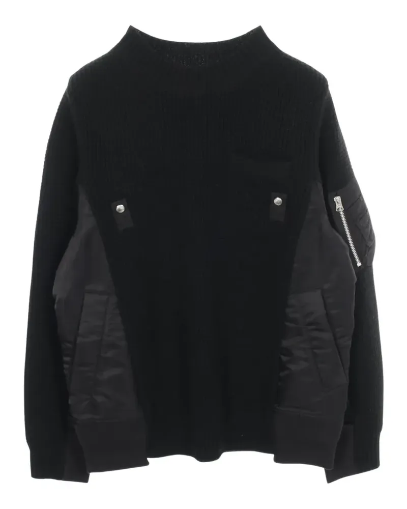 Sacai 2010s Pullover in Colour-Block-Optik - Schwarz Schwarz