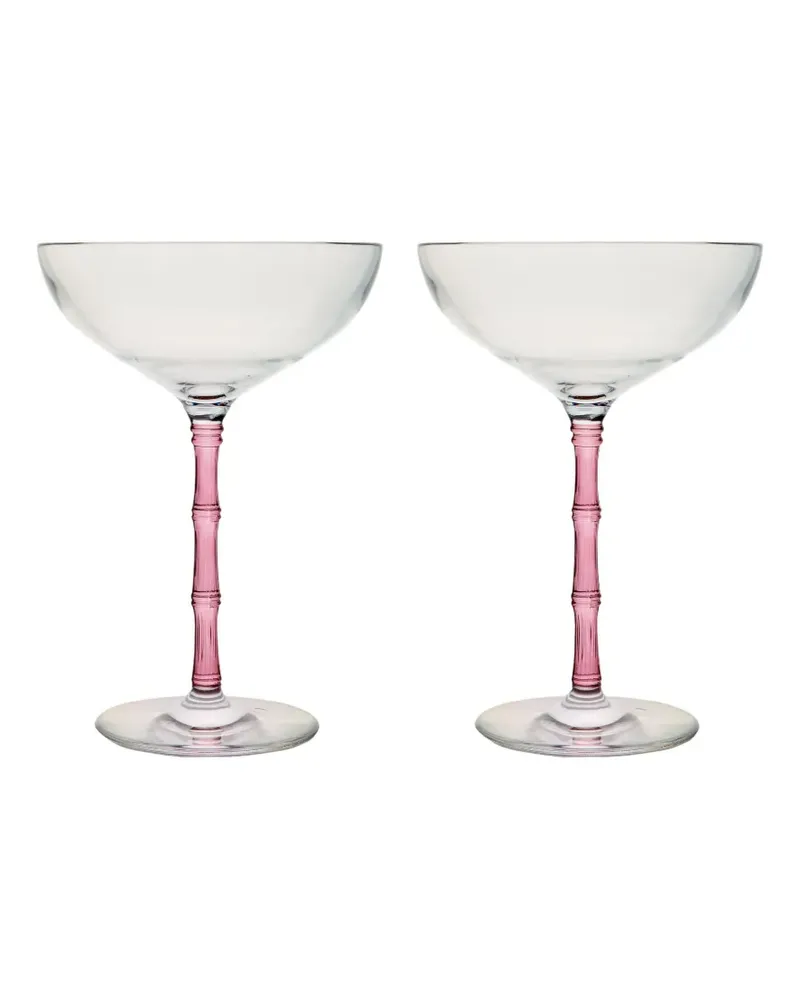 La DoubleJ Bamboo Coupe Gläser (2er-Set) - Rosa Rosa