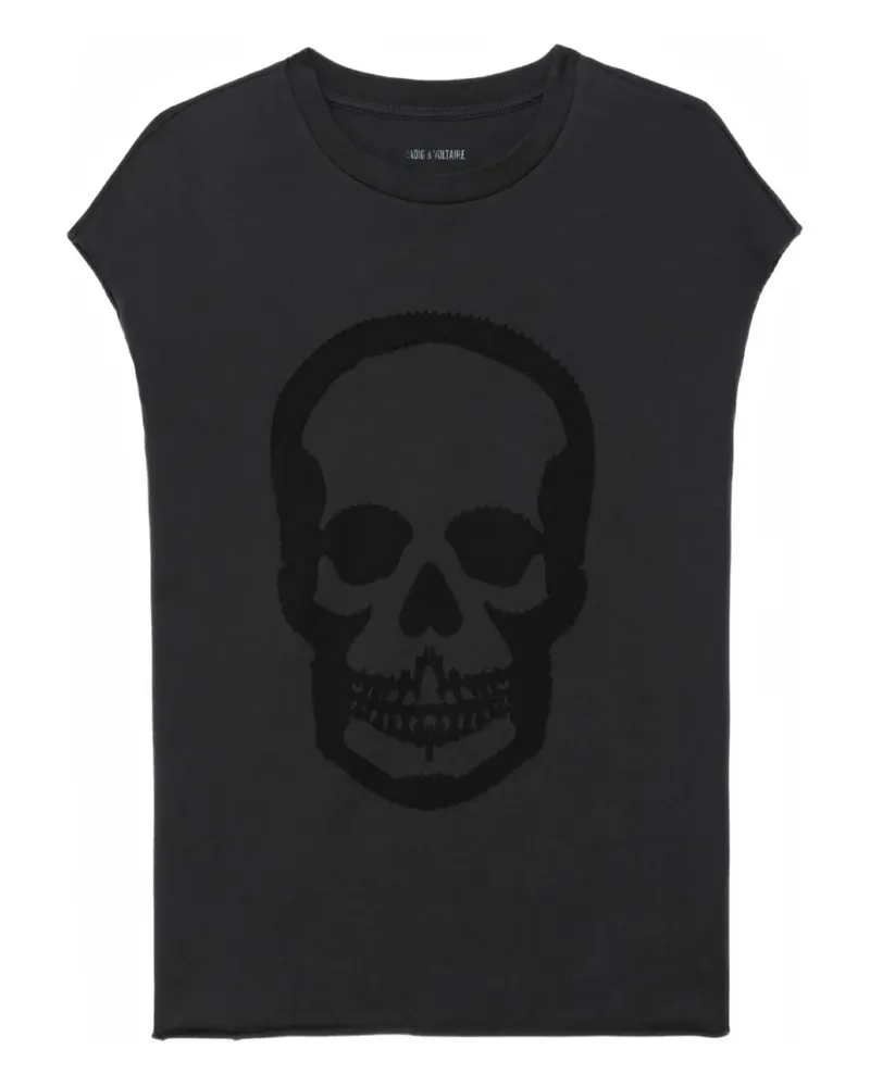 Zadig & Voltaire Cloe Tanktop mit Totenkopf - Grau Grau