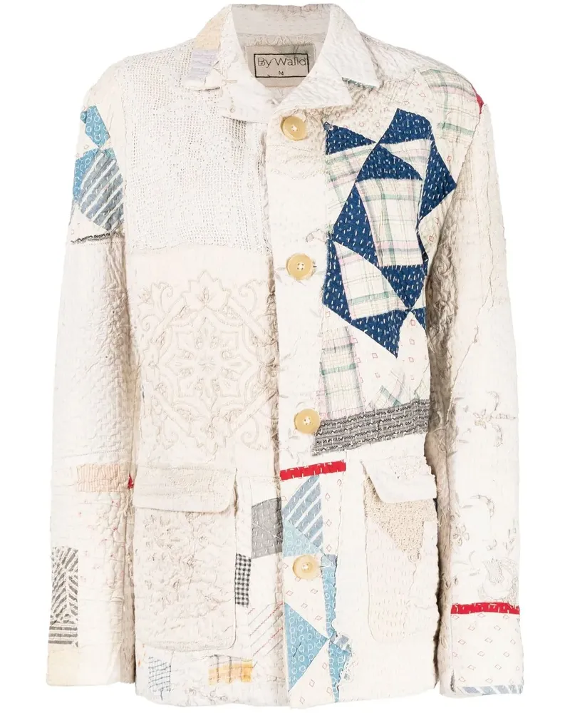 BY WALID Jacke im Patchwork-Look - Weiß Weiß