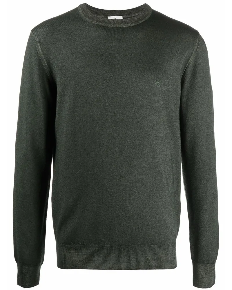 Etro Pullover mit Logo-Stickerei - Grün Grün