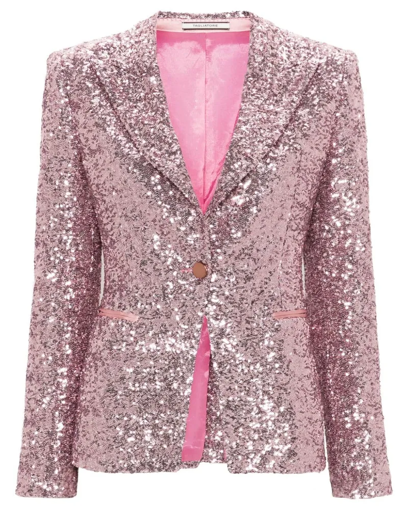 Tagliatore Blazer mit Pailletten Rosa