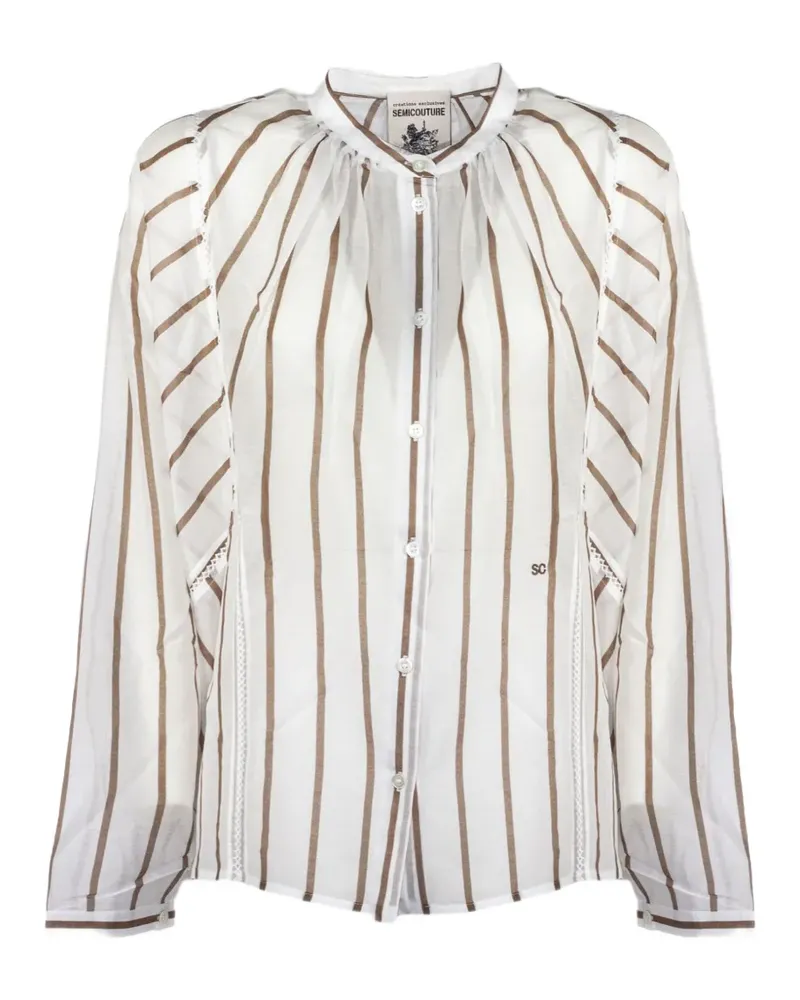Semicouture striped shirt - Weiß Weiß