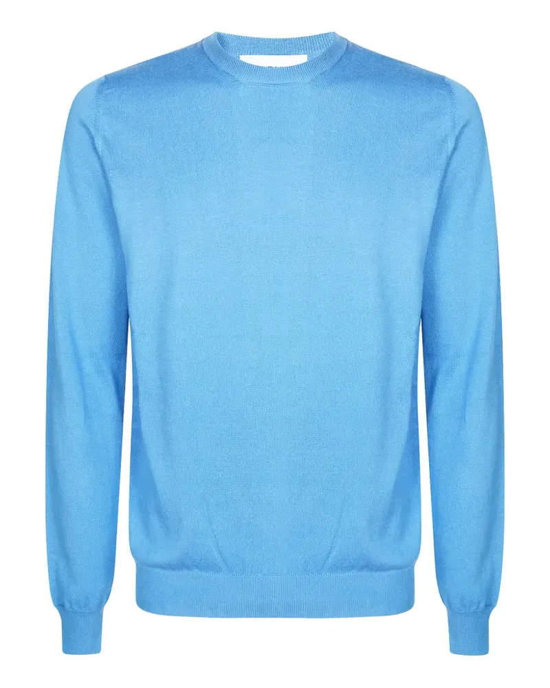 Alpha Studio Fein gestrickter Pullover - Blau Blau