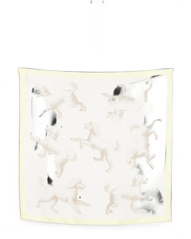 Jacquemus Le Grand Foulard Caniche Seidenschal - Nude Nude