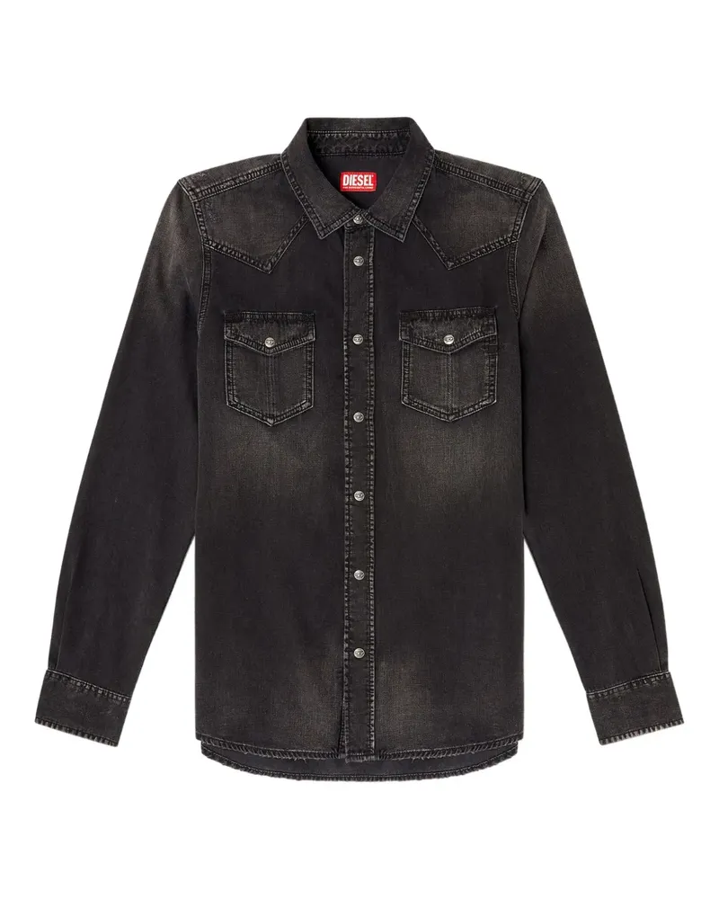 Diesel D-Vega Jeanshemd - Schwarz Schwarz