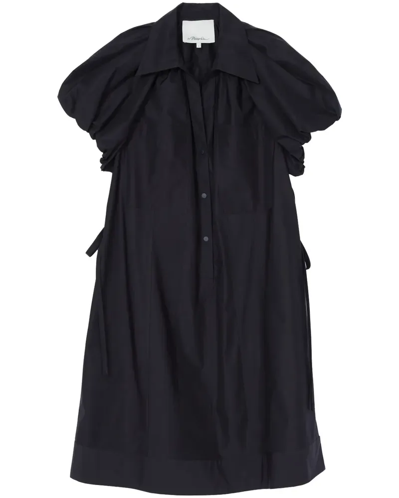 3.1 phillip lim Popeline-Minikleid - Blau Blau
