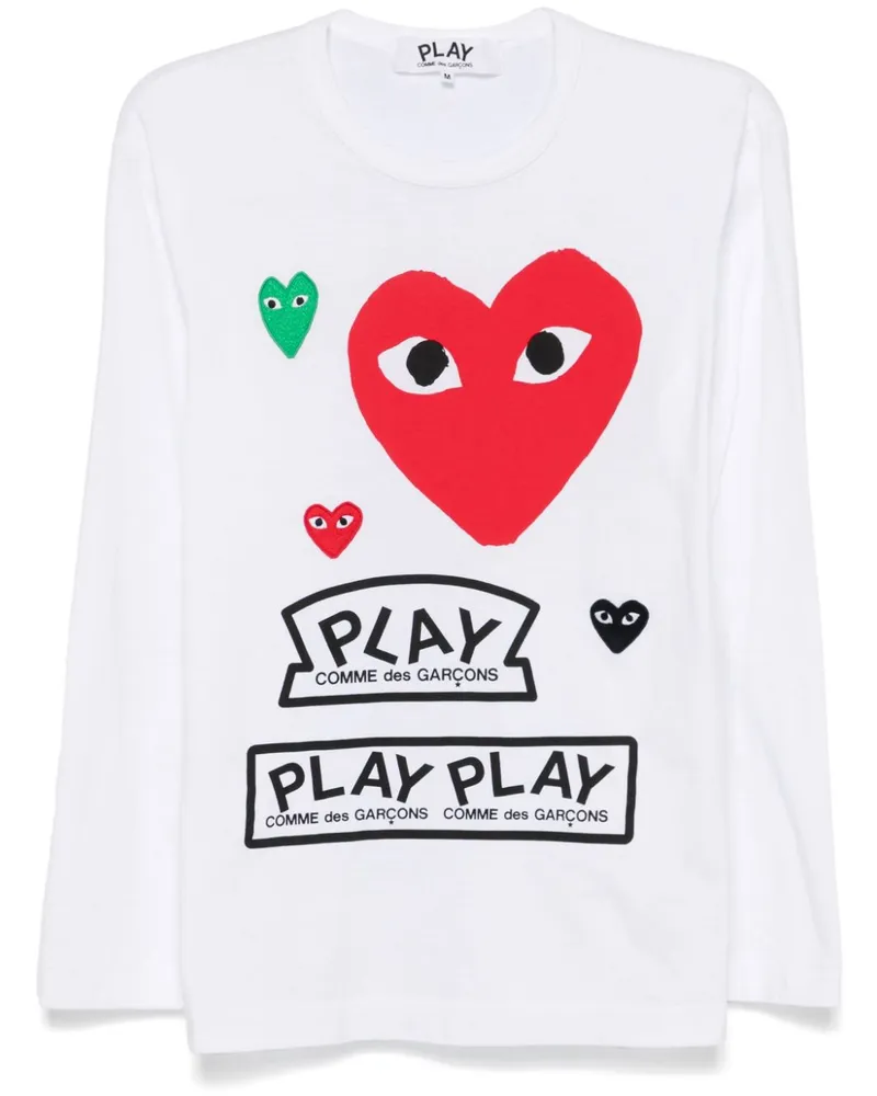 Comme des Garçons T-Shirt mit Logo-Print - Weiß Weiß