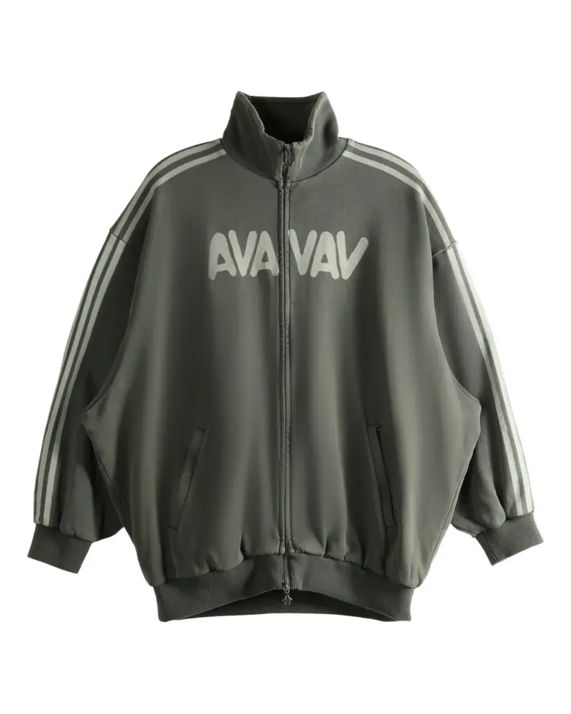 adidas stripe-detail zip-up jacket - Grau Grau