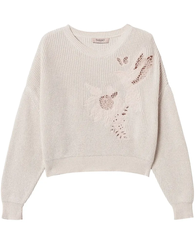Twin-Set Pullover mit Stickerei - Nude Nude