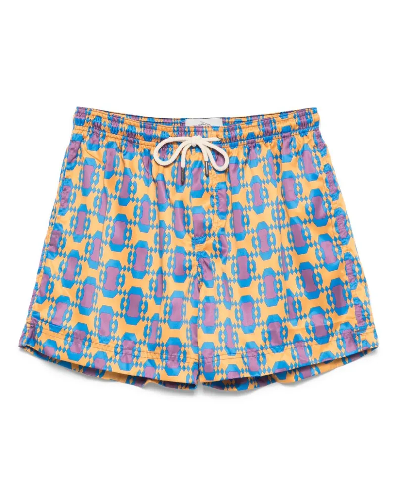 PENINSULA Badeshorts mit grafischem Print - Orange Orange