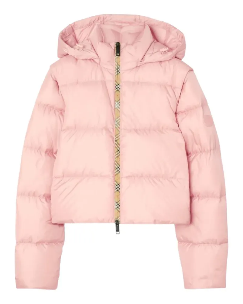 Burberry detachable sleeve nylon Langdale puffer jacket - Rosa Rosa