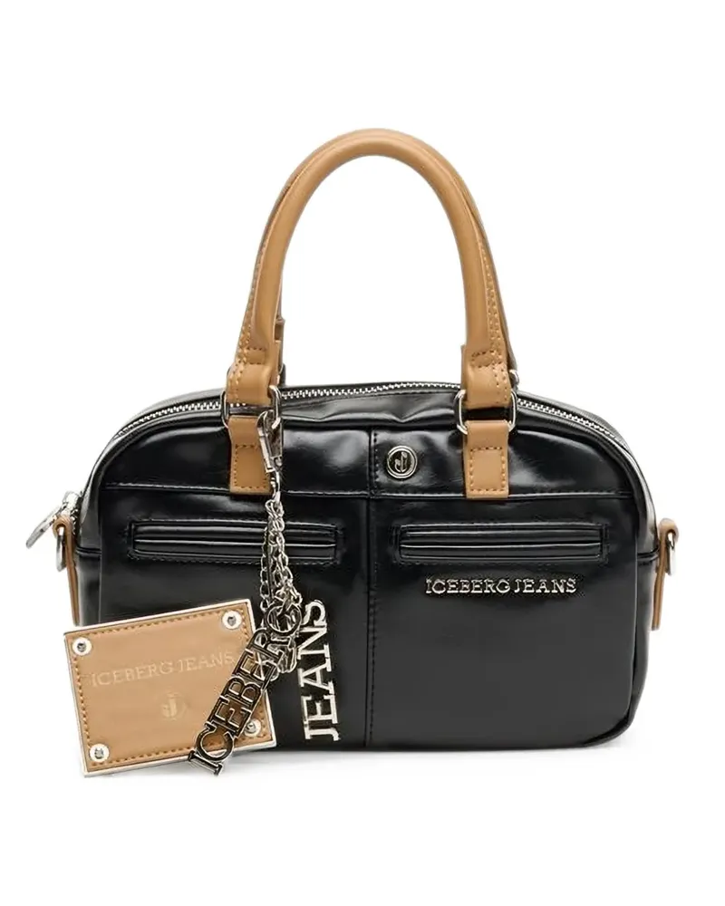 Iceberg Shopper mit Logo-Anhänger - Schwarz Schwarz