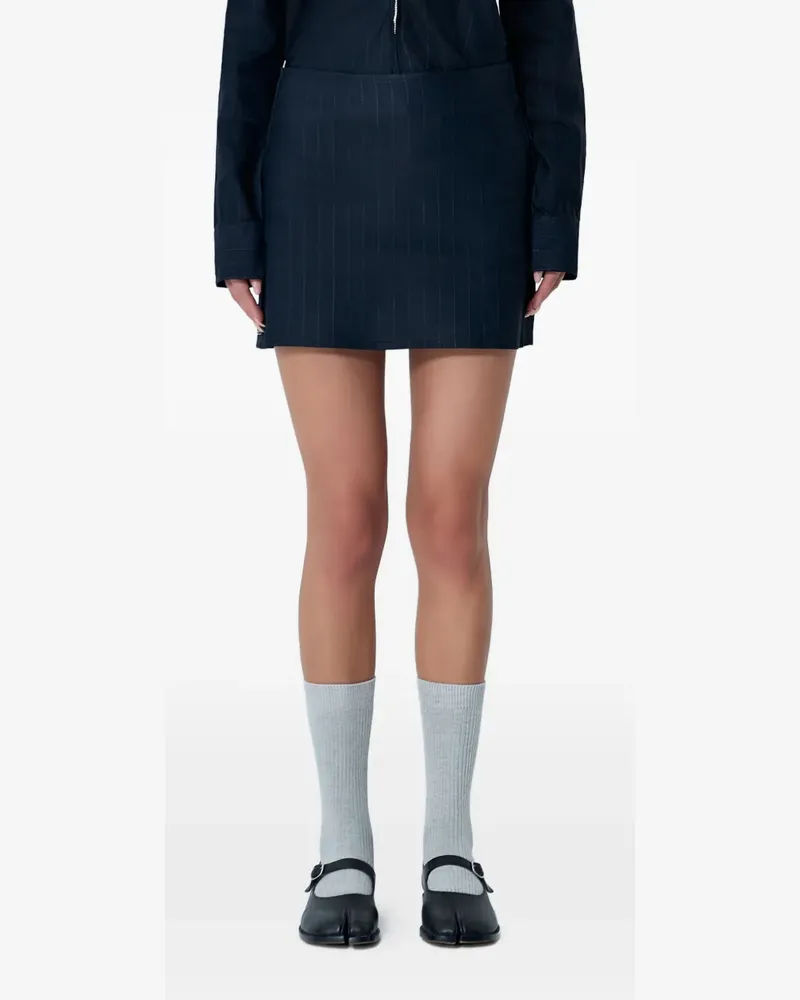 Our Legacy pinstripe mini skirt - Blau Blau