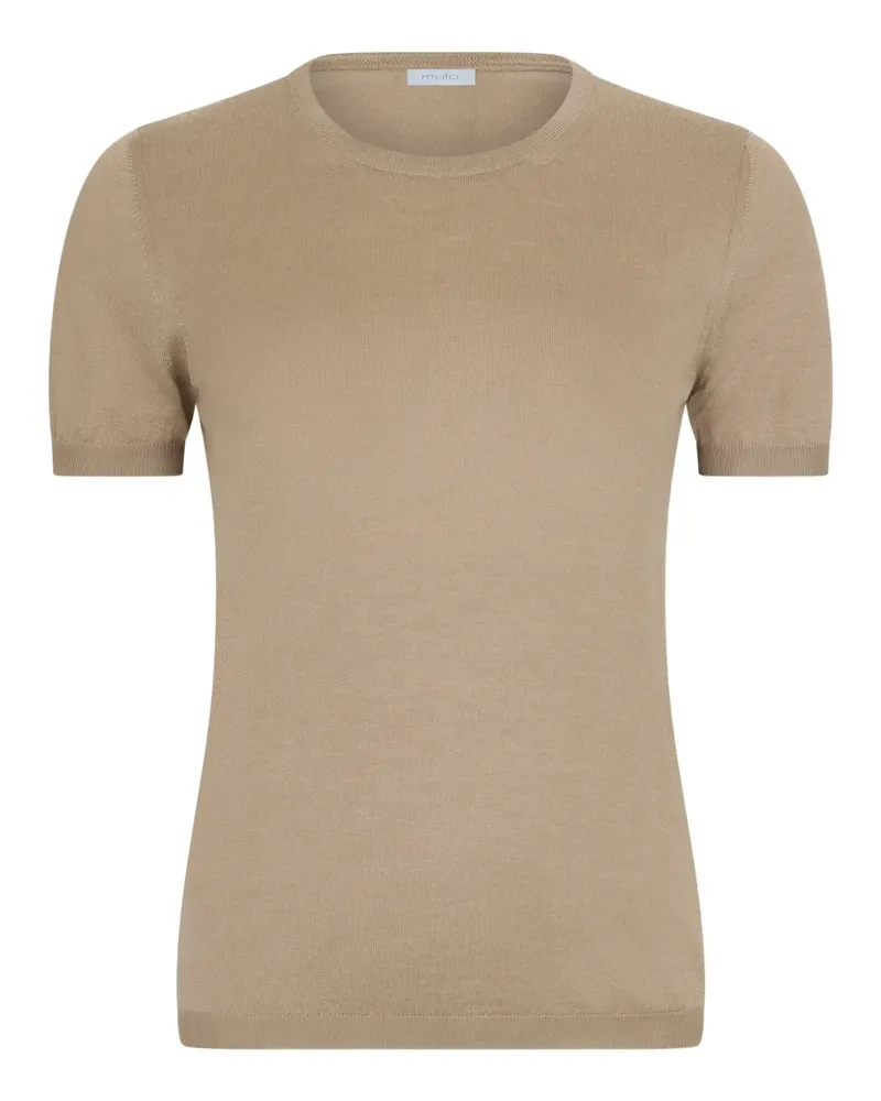 Malo short-sleeve fine-knit top - Nude Nude