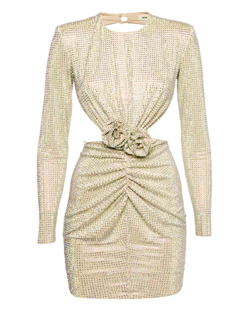 The New Arrivals Ilkyaz Ozel Minikleid mit Kristallen - Nude Nude