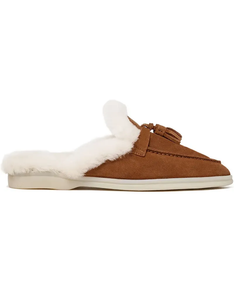 Scarosso Wildleder-Mules mit Quastendetail - Braun Braun